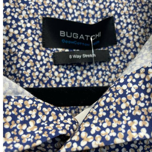 Bugatchi Julian Abstract Print Button Down Shirt Large - Picture 5 of 9